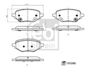 195086 Sada brzdových destiček, kotoučová brzda FEBI BILSTEIN