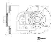 196211 Brzdový kotouč FEBI BILSTEIN