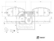 196401 Sada brzdových destiček, kotoučová brzda FEBI BILSTEIN