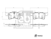 196402 Sada brzdových destiček, kotoučová brzda FEBI BILSTEIN