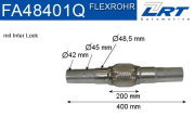 FA48401Q LRT Spojovací díl potrubí flexibilní průměr 48,5 délka (v mm) 200 FA48401Q LRT