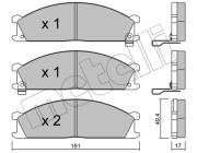 22-0107-1 Sada brzdových destiček, kotoučová brzda METELLI