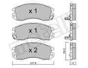 22-0135-0 Sada brzdových destiček, kotoučová brzda METELLI