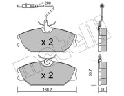 22-0142-0 Sada brzdových destiček, kotoučová brzda METELLI