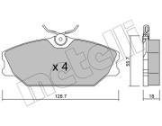 22-0142-2 Brzdové destičky METELLI