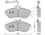 22-0155-1 Sada brzdových destiček, kotoučová brzda METELLI