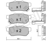 22-0176-1 Brzdové destičky METELLI