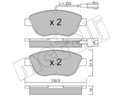 22-0322-3 Brzdové destičky METELLI