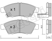 22-0437-0 Brzdové destičky METELLI