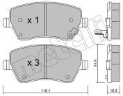 22-0485-1 Brzdové destičky METELLI