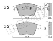 22-0552-3 Brzdové destičky METELLI