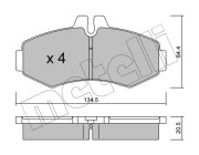 22-0573-0 Brzdové destičky METELLI