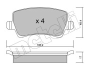 22-0676-0 Brzdové destičky METELLI