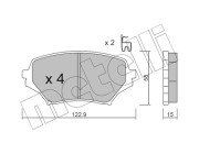 22-0870-0 Brzdové destičky METELLI
