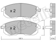 22-0876-1 Brzdové destičky METELLI