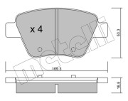 22-0889-0 Brzdové destičky METELLI