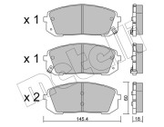 22-1298-0 Sada brzdových destiček, kotoučová brzda METELLI