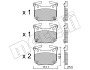 22-1307-0 Sada brzdových destiček, kotoučová brzda METELLI