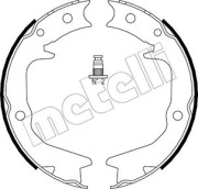 53-0265 Sada brzdových čelistí, parkovací brzda METELLI