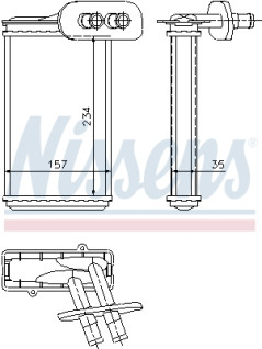 73963 Výměník tepla, vnitřní vytápění NISSENS