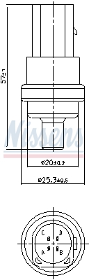 207009 Snímač, teplota chladiva ** FIRST FIT ** NISSENS