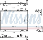 606308 Chladič, chlazení motoru NISSENS