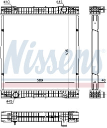 67184 Chladič, chlazení motoru NISSENS