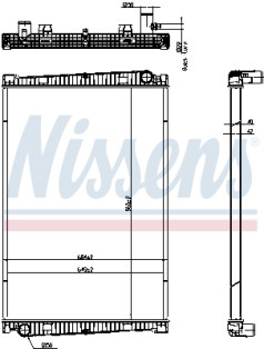 67193 Chladič, chlazení motoru NISSENS