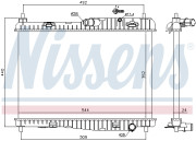 693427 Chladič, chlazení motoru NISSENS