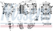 890780 Kompresor, klimatizace ** FIRST FIT ** NISSENS