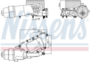 91385 Olejový chladič, motorový olej NISSENS