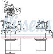 989423 NISSENS chladič pre recirkuláciu plynov 989423 NISSENS