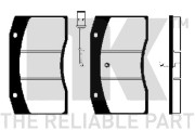 222352 Sada brzdových destiček, kotoučová brzda NK