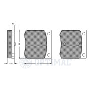 9236 Sada brzdových destiček, kotoučová brzda OPTIMAL