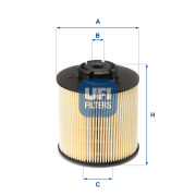 26.017.00 UFI palivový filter 26.017.00 UFI