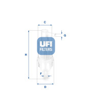 31.013.00 UFI palivový filter 31.013.00 UFI