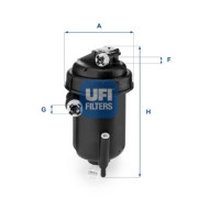 55.143.00 UFI palivový filter 55.143.00 UFI