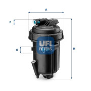 55.163.00 UFI palivový filter 55.163.00 UFI