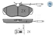 025 217 9719/PD Sada brzdových destiček, kotoučová brzda MEYLE-PD: Advanced performance and design. MEYLE