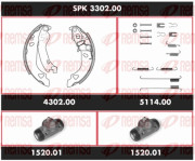 SPK 3302.00 Souprava brzd, bubnová brzda Super Precision Kit REMSA