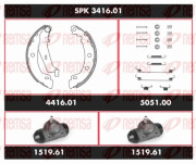 SPK 3416.01 Souprava brzd, bubnová brzda Super Precision Kit REMSA