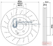 DI0558JM JAPANPARTS brzdový kotúč DI0558JM JAPANPARTS