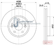 DI0711JM Brzdový kotouč GOLD JAPANPARTS