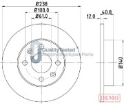 DI0714JM Brzdový kotouč GOLD JAPANPARTS