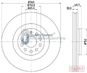 DI0908JM Brzdový kotouč GOLD JAPANPARTS