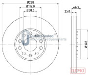 DI0910JM Brzdový kotouč GOLD JAPANPARTS