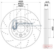 DI0913JM Brzdový kotouč GOLD JAPANPARTS