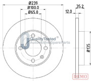 DI0938JM Brzdový kotouč GOLD JAPANPARTS