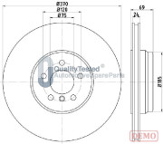 DP0127JM JAPANPARTS brzdový kotúč DP0127JM JAPANPARTS