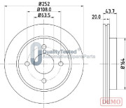 DP0308JM Brzdový kotouč GOLD JAPANPARTS